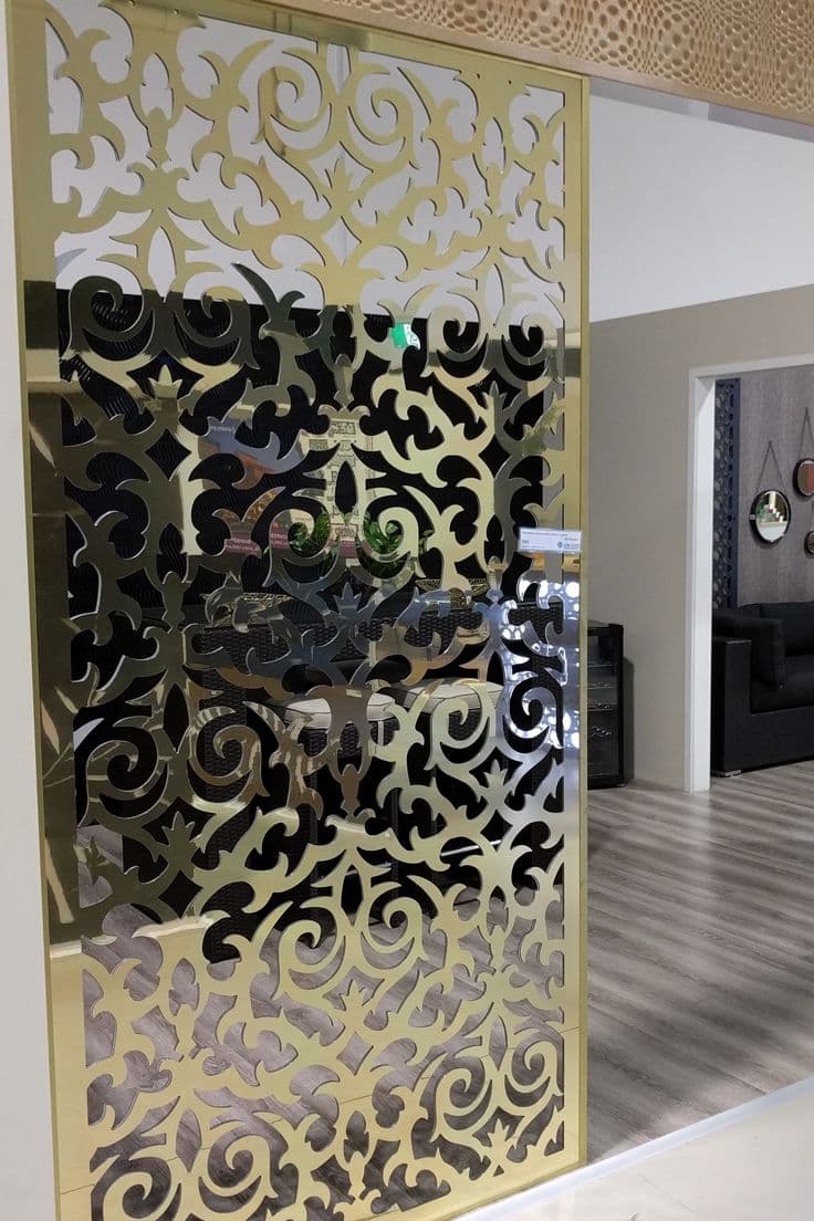 Ornate Decorative Laser Cut Room Divider Panel Vector File