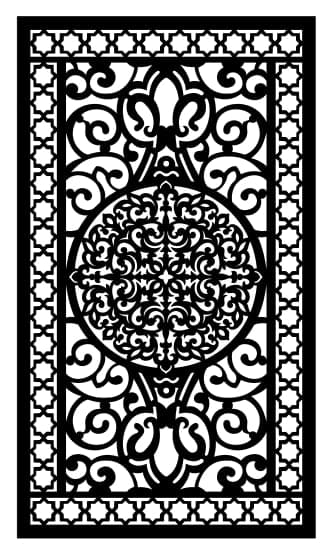 Ornate Decorative Panel Vector File for Laser Cutting