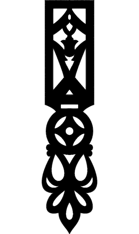 Ornate Decorative Pendant Vector Design - Free DXF File
