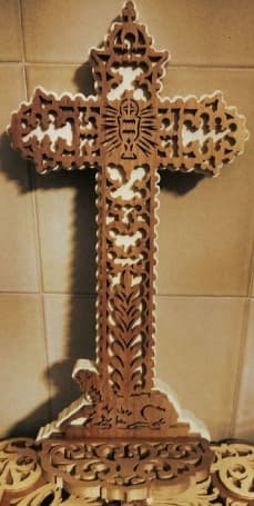 Ornate Decorative Standing Cross Laser Cut Vector File