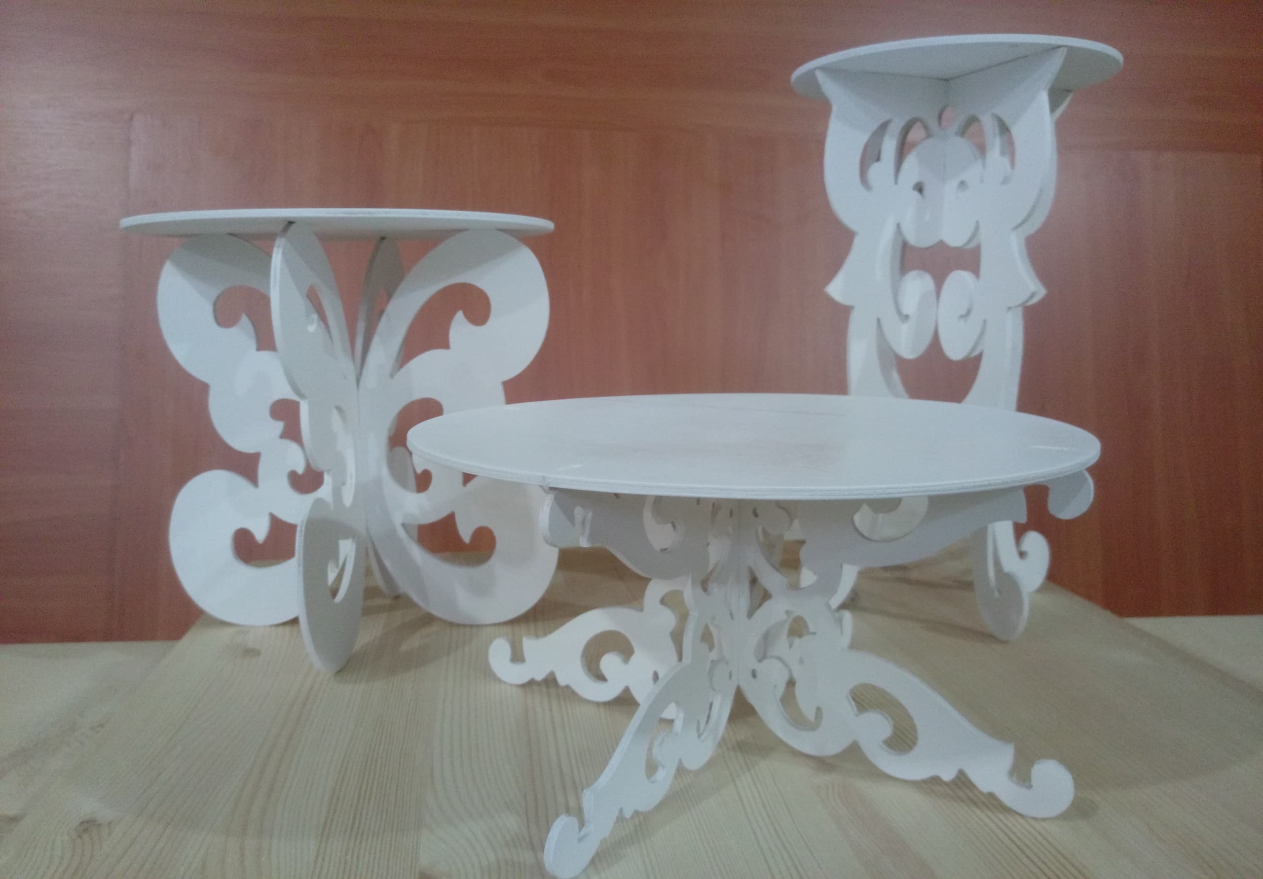 Ornate Decorative Tables 3D Puzzle Laser Cut File