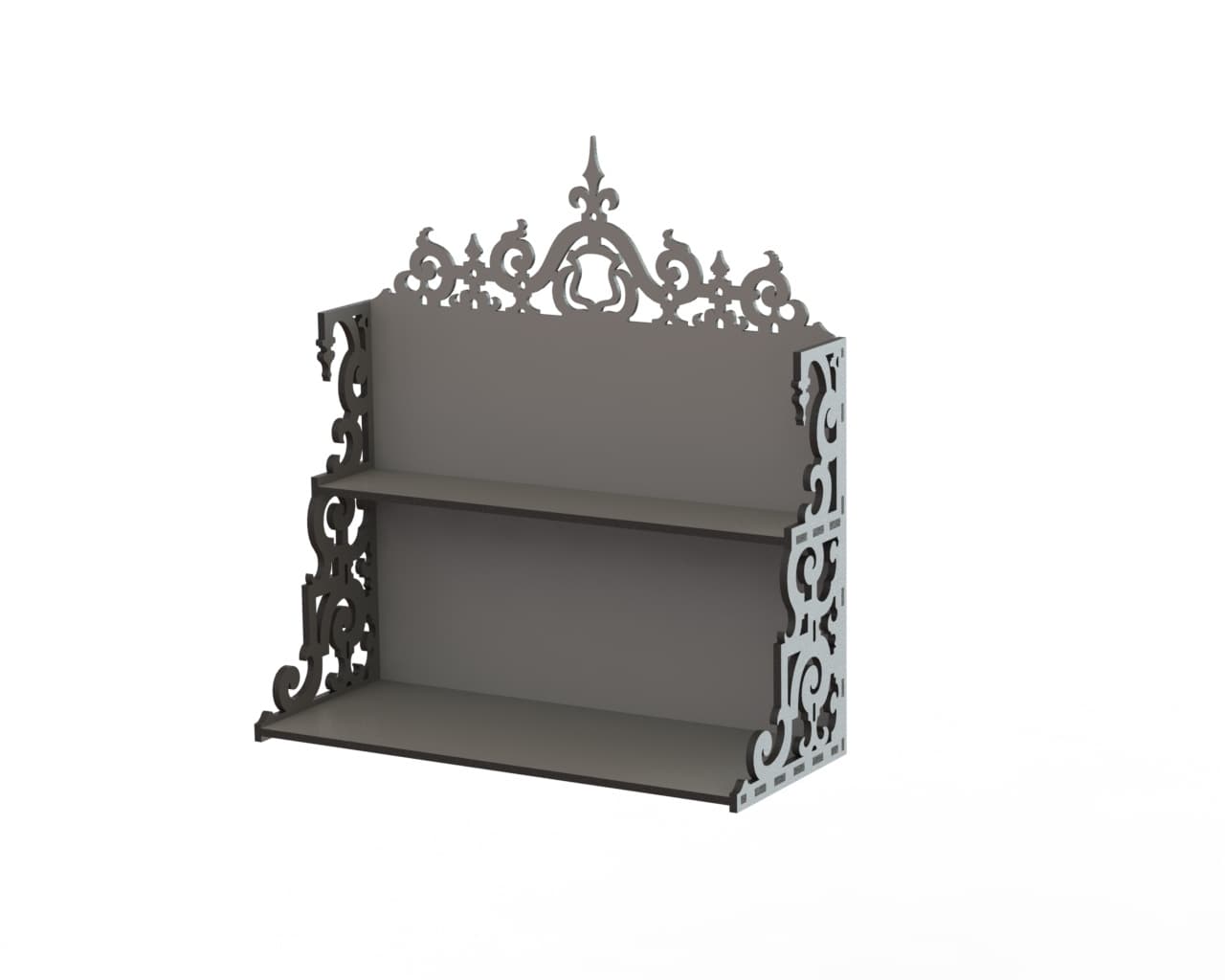 Ornate Decorative Wall Shelf Laser Cut Vector File