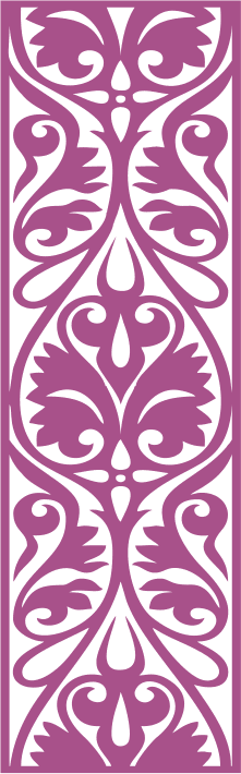 Panel Divisor de Pared Floral Decorativo Vector DXF CDR