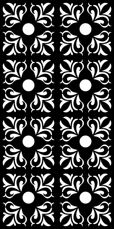 Ornate Seamless Screen Panel Vector Pattern for Laser Cutting