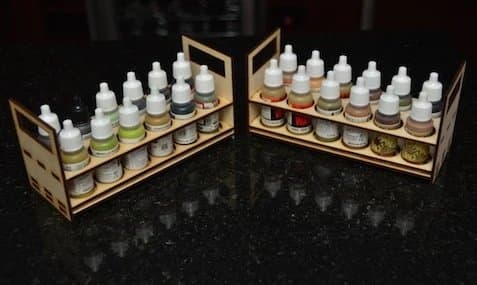 Paint Bottle Storage Rack Laser Cut Vector Plan