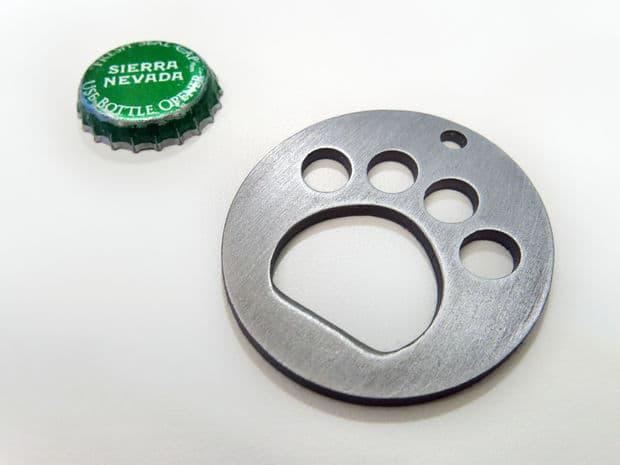 Paw Print Bottle Opener Vector File for Laser and CNC