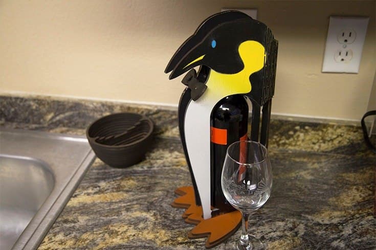 Penguin Wine Bottle Holder Laser Cut Vector File