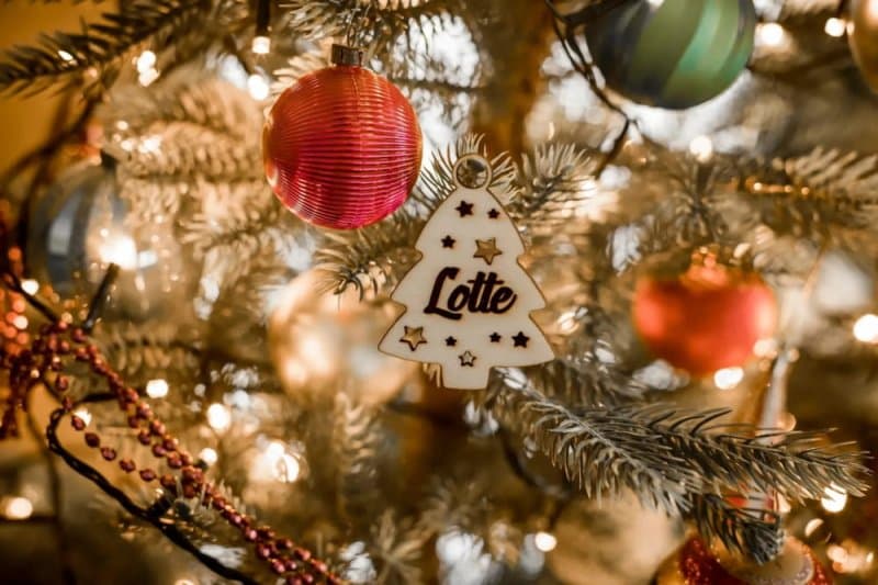 Personalized Christmas Tree Ornament SVG Vector File