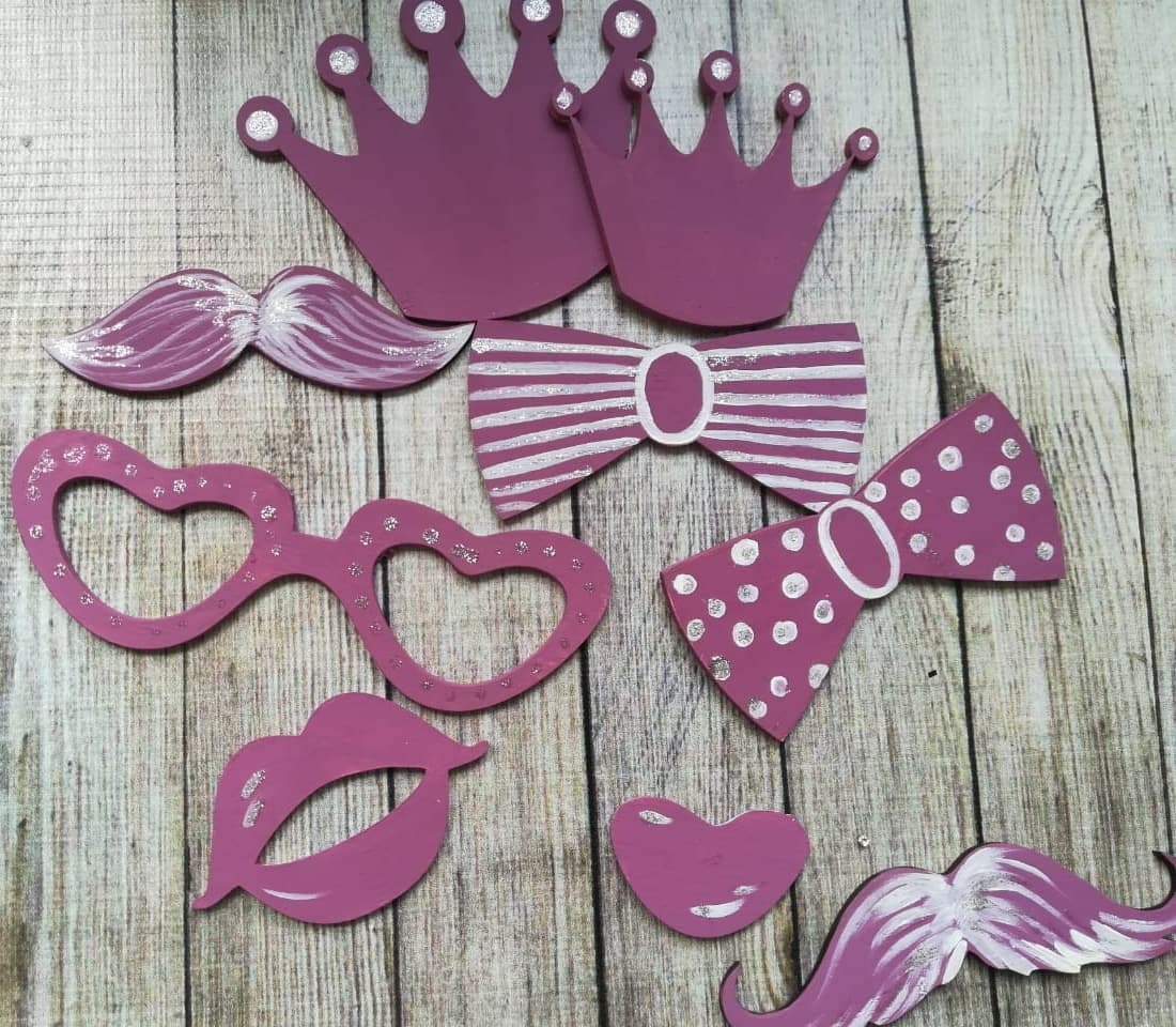 Photo Booth Props Laser Cut Vector Files for Events
