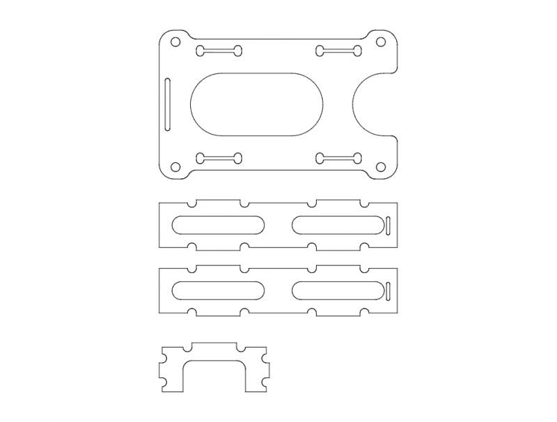 Pioneer Carbon Frame 3D Puzzle Laser Cut Vector File DXF