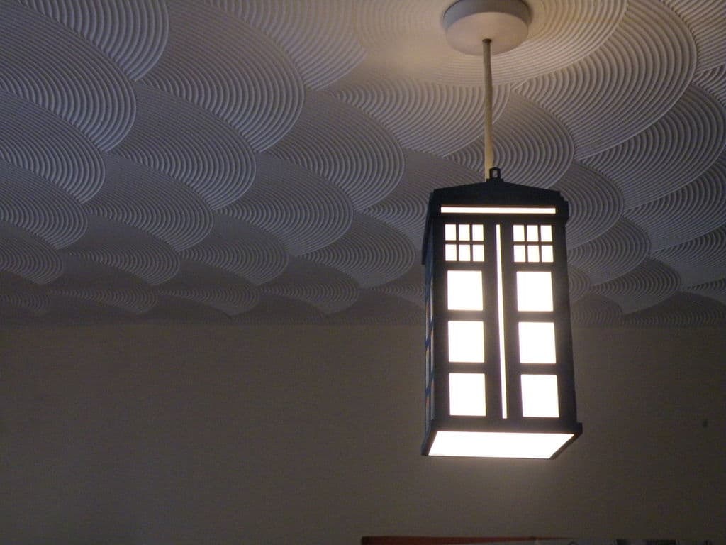 Police Box Pendant Lamp Laser Cut Vector Design (DXF)