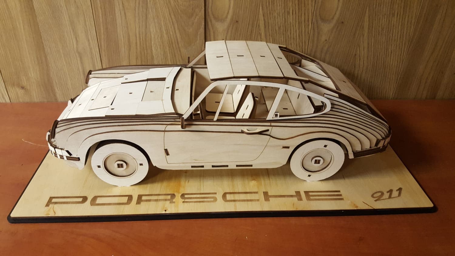 Porsche 911 Classic 3D Puzzle Laser Cut Vector File