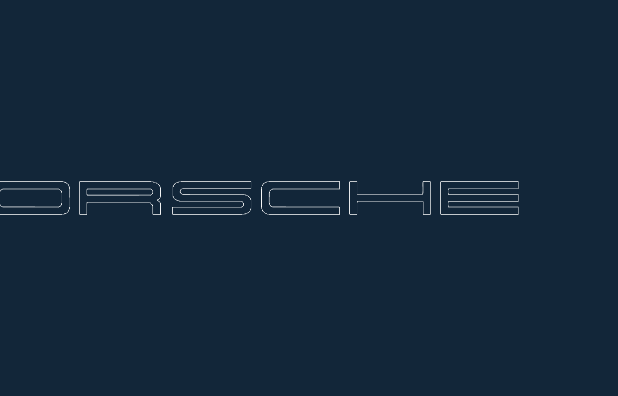 Porsche Logo Vector File for Laser Cutting (DXF)