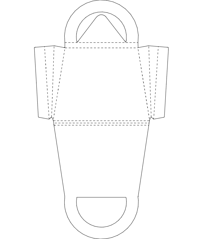 Portable Gift Box Vector Template for Laser Cutting DXF