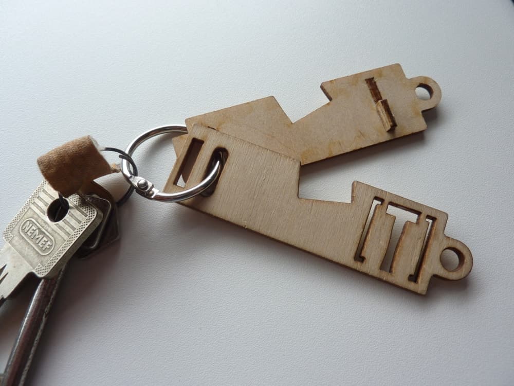 Portable Keychain Phone Stand Laser Cut Vector File