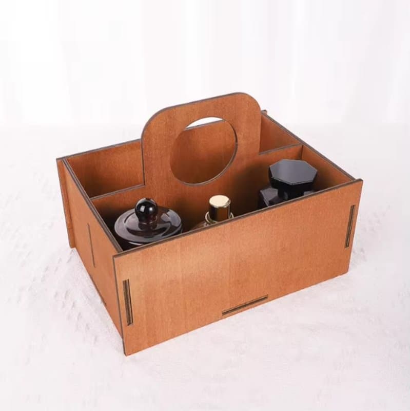 Portable Wooden Storage Caddy Laser Cut Vector File