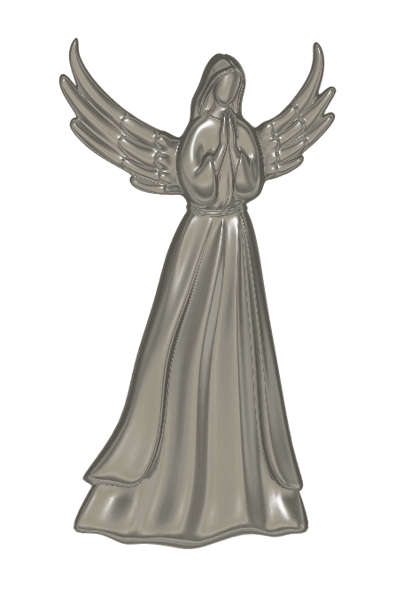 Praying Angel 3D Relief Model for CNC Carving STL