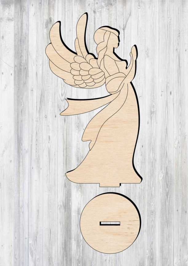 Praying Angel Tabletop Decor Laser Cut Vector File