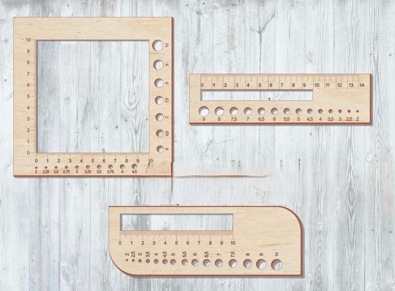 Precision Knitting Gauge Rulers Laser Cut Vector File