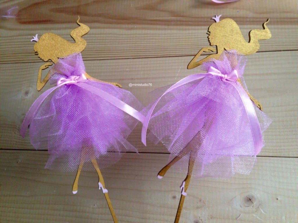 Princess Ballerina Cake Topper Laser Cut Vector File