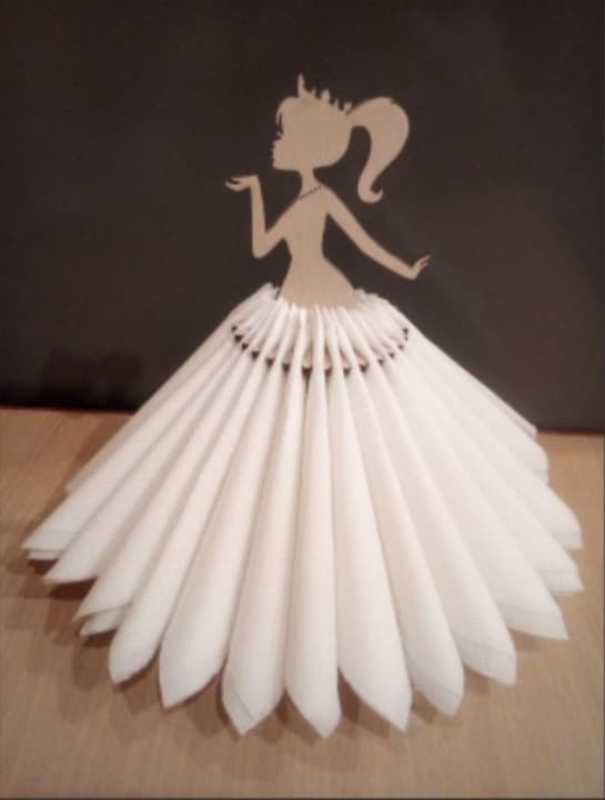 Princess Ballerina Napkin Holder Laser Cut Vector File