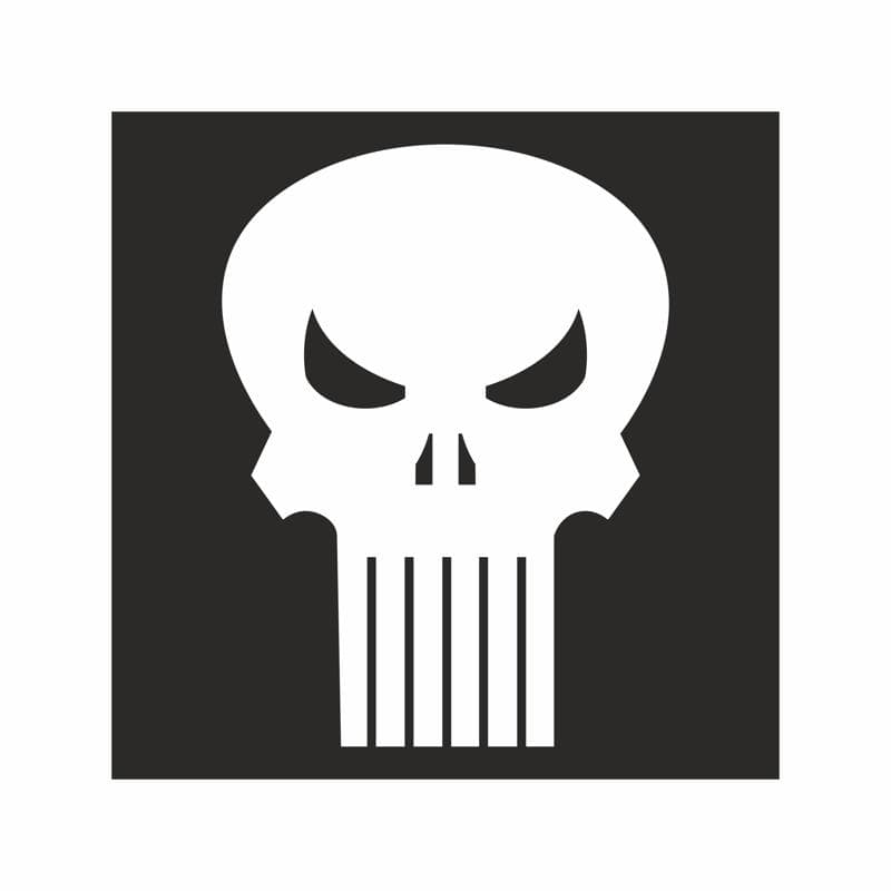 Punisher Skull Logo Vector File for Laser Cutting