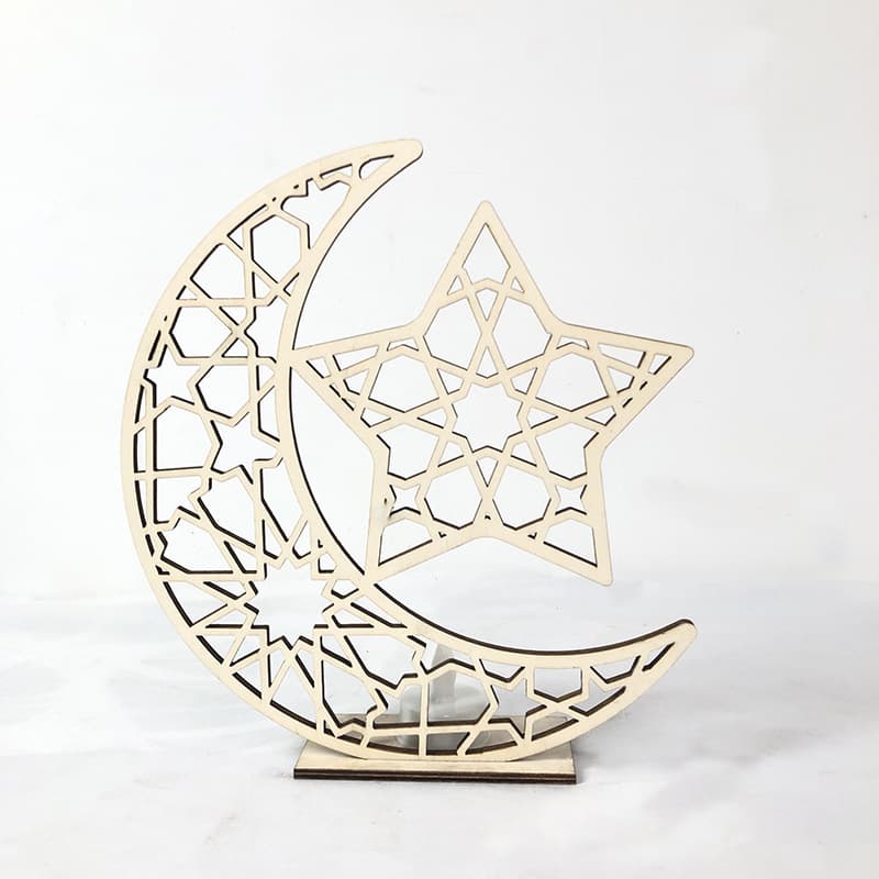 Ramadan Moon and Star Decorative Ornament Laser Cut DXF File
