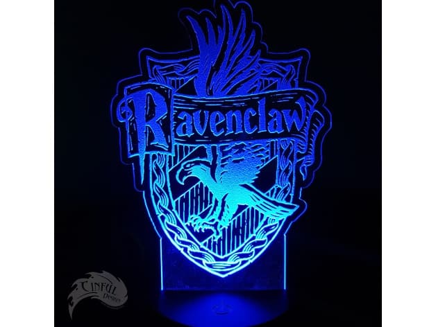 Ravenclaw Crest LED Acrylic Night Light DXF SVG Template