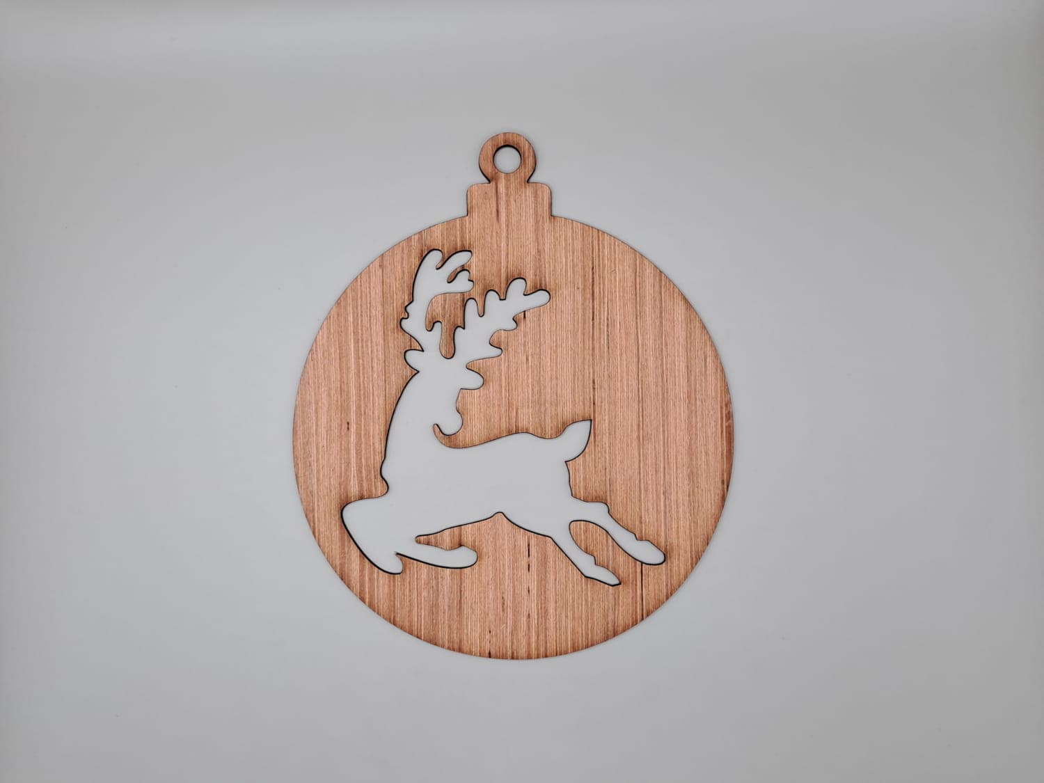 Reindeer Christmas Bauble Ornament Vector File for Laser Cutting