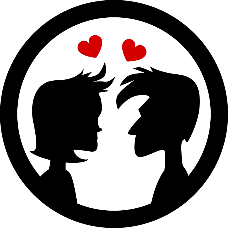 Romantic Couple Silhouette Vector Design for Laser Cutting