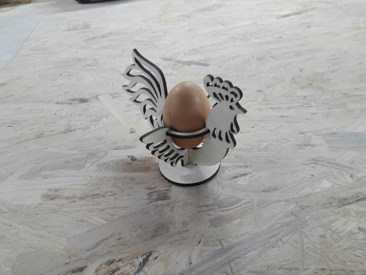 Rooster Design Egg Holder Laser Cut Vector File