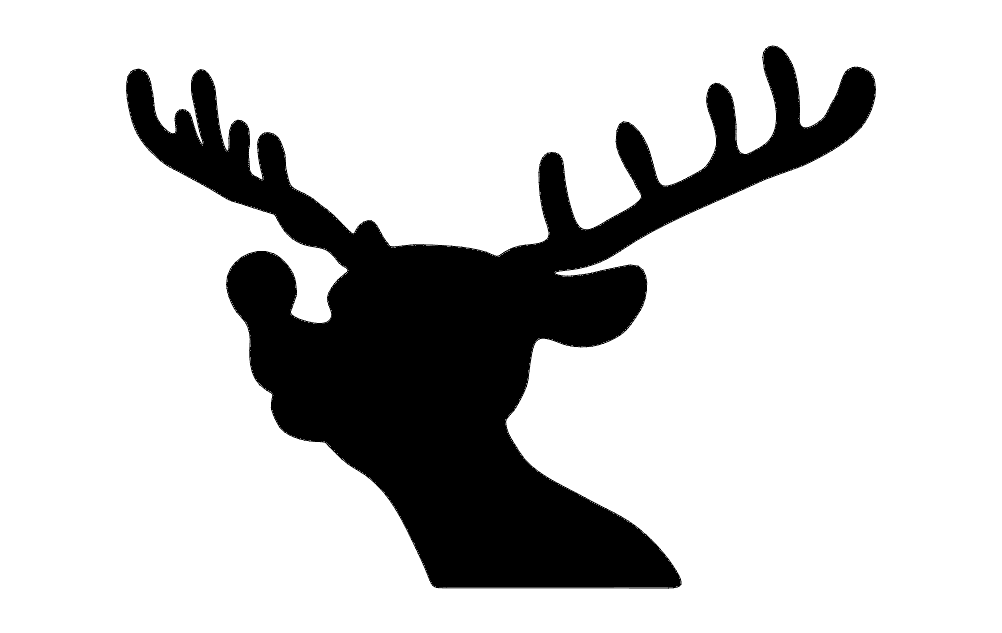 Rudolph Reindeer Silhouette Vector File for CNC Laser Cutting