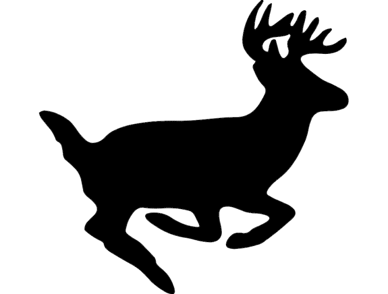 Running Deer Silhouette Vector File for CNC Laser Cutting DXF