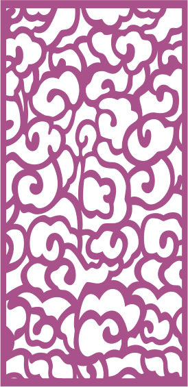 Seamless Cloud Pattern Decorative Laser Cut Panel Vector