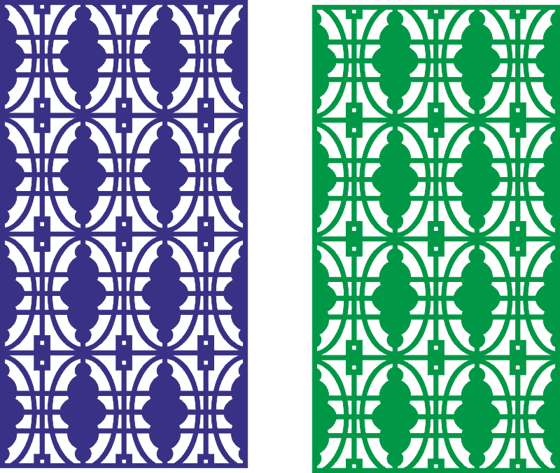 Seamless Decorative Partition Screen Laser Cut Vector File