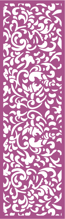 Seamless Floral Decorative Screen Laser Cut Vector Pattern