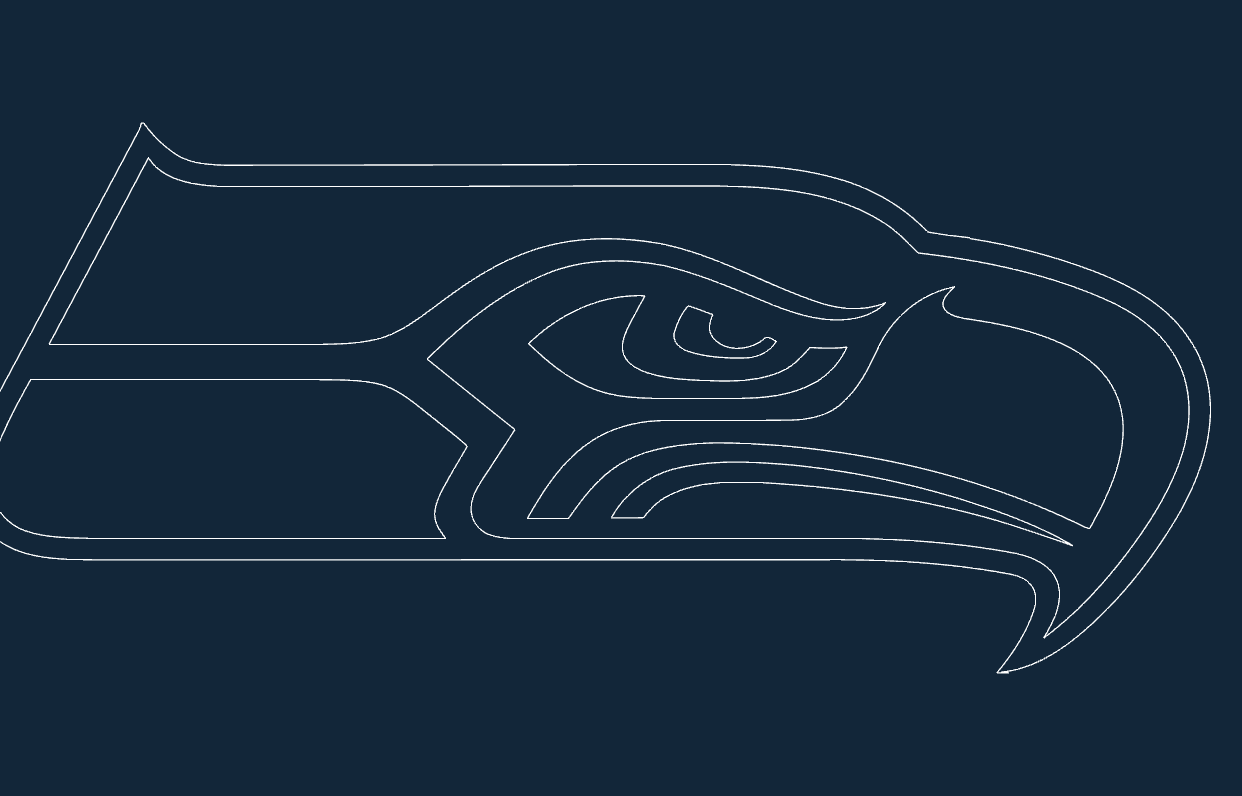 Seattle Seahawks Logo Vector File for Laser Cutting (DXF)