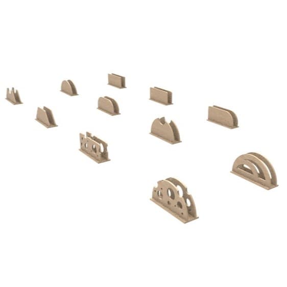 Set of Decorative Napkin Holders Laser Cut Files (SVG, DXF, CDR)
