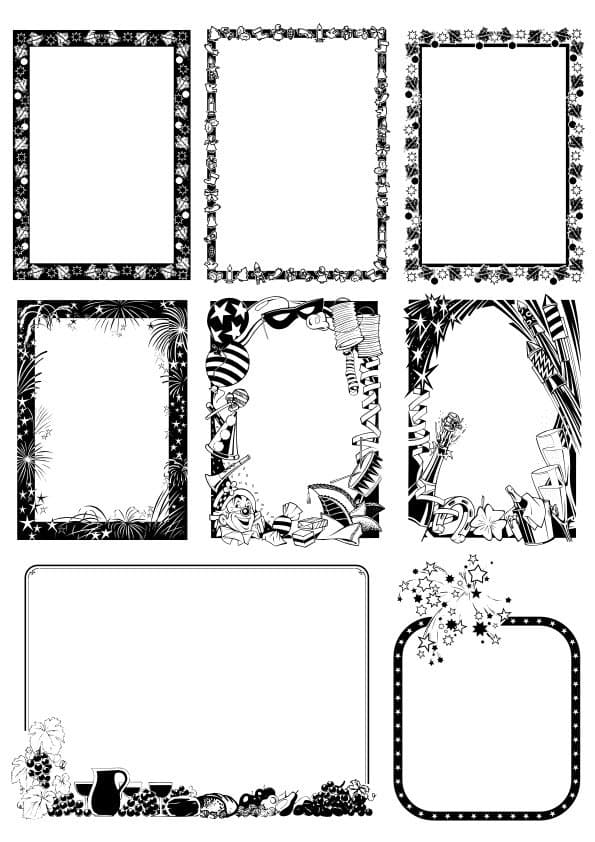 Set of Festive Holiday Border Frames - Free Vector Files