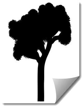 Silhouette Tree Vector Design for Laser Cutting DXF File