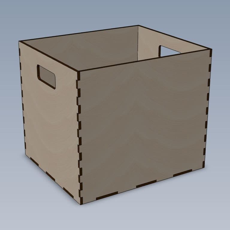 Simple Laser Cut Storage Box DXF File