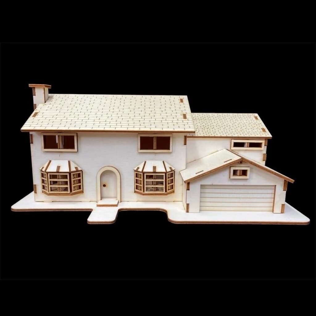 Simpsons House 3D Puzzle Laser Cut File Vector