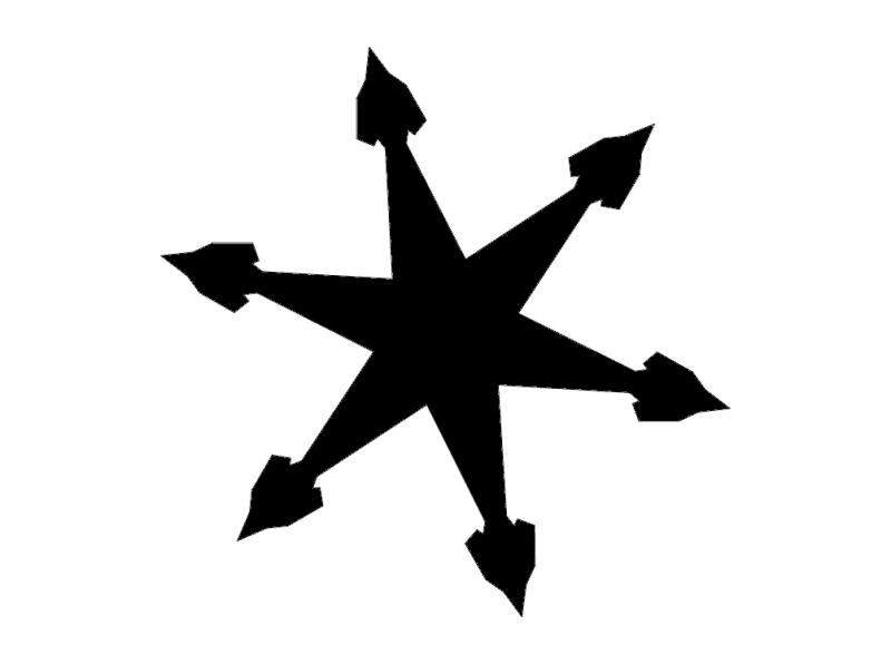 Six-Pointed Star Snowflake Vector Design DXF File
