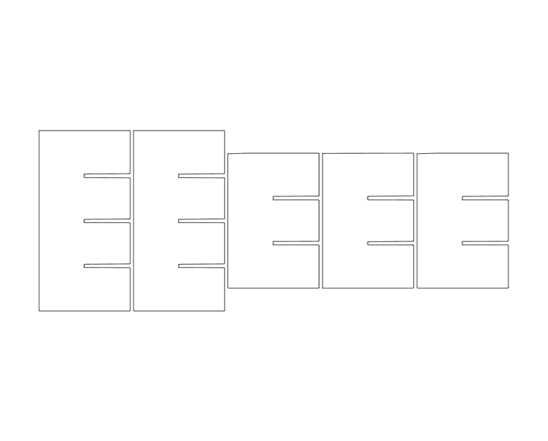 Slotted Modular Box Panels Vector Design DXF File