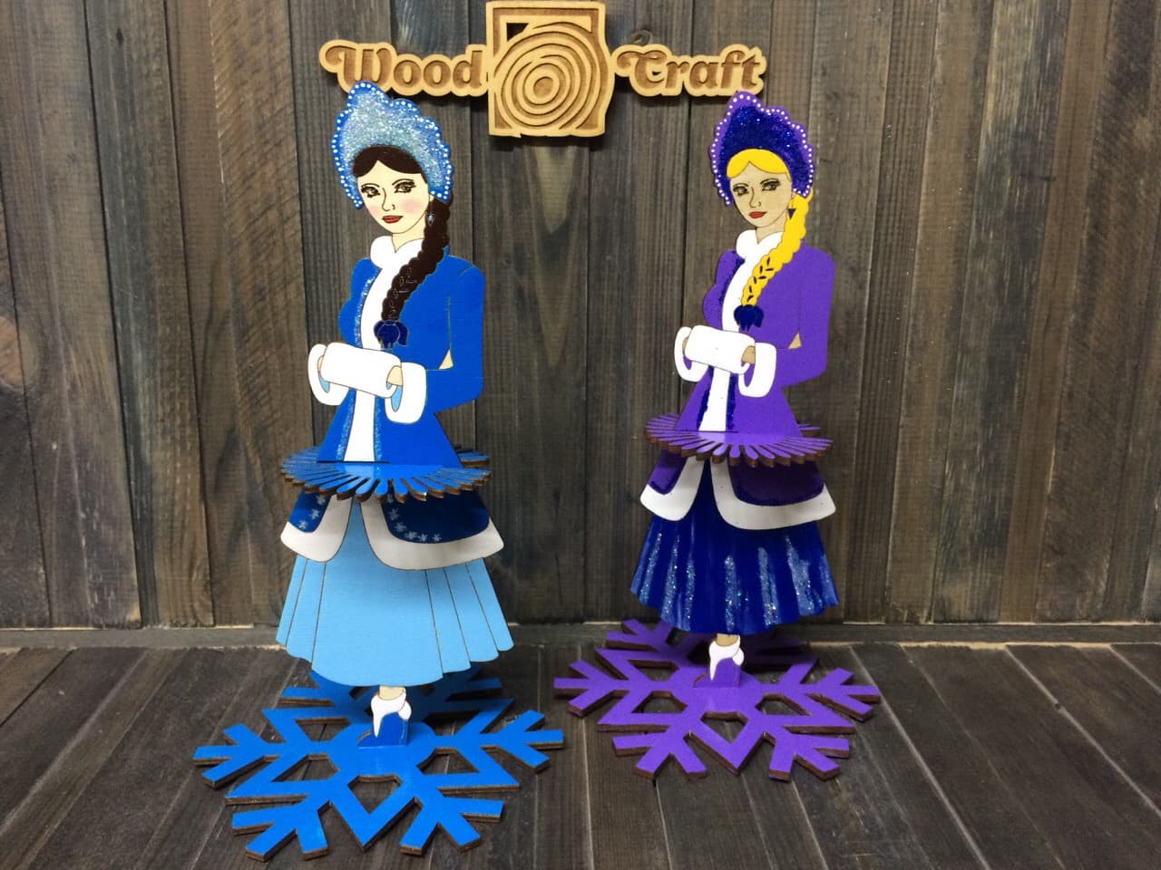 Snow Maiden Napkin Holder Laser Cut Vector Design