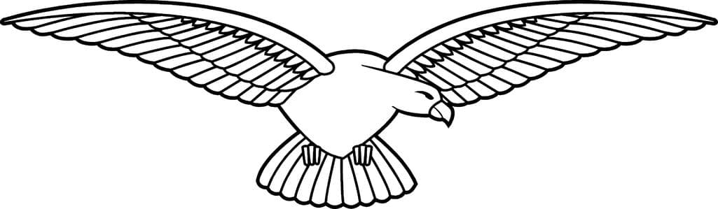Soaring Eagle Silhouette Vector File for Laser Cutting (DXF)