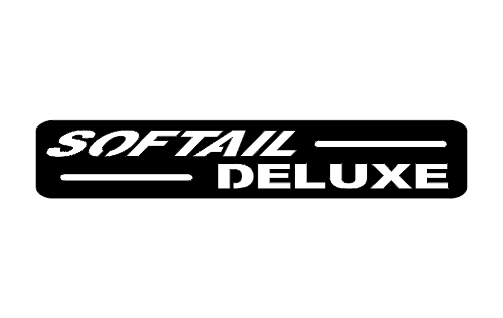 Softail Deluxe Motorcycle Logo Vector File for Laser Cutting