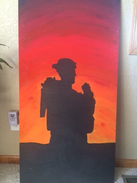Soldier Silhouette Wall Art DXF Vector File for Laser Cutting