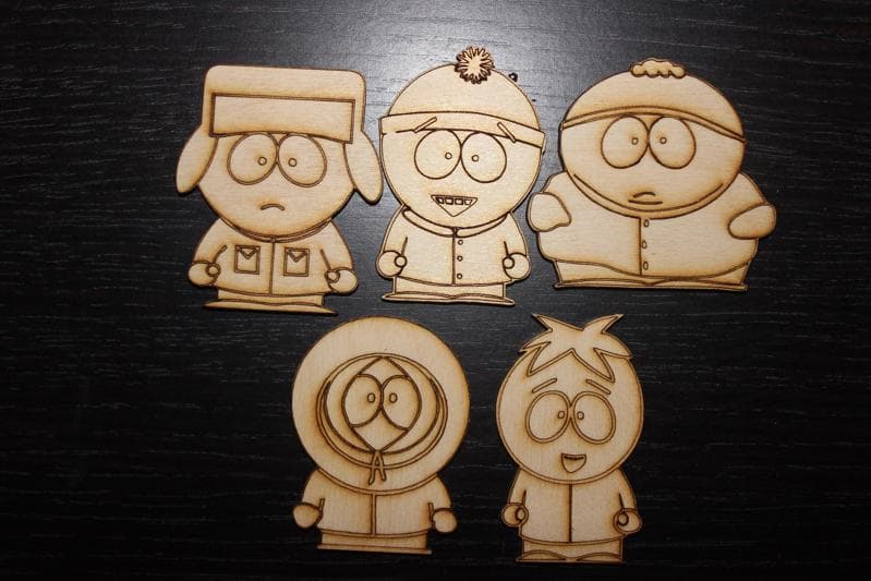 South Park Characters Laser Cut Vector Files DXF Format