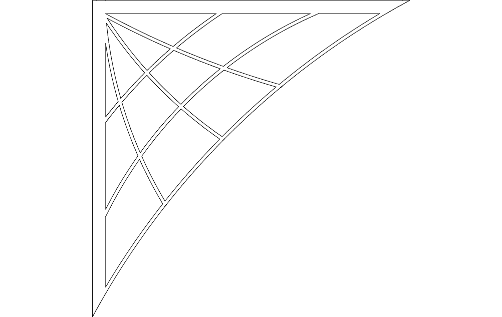 Spiderweb Corner Bracket Vector Design - Free DXF File
